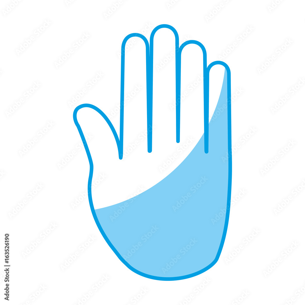 human hand icon over white background vector illustration