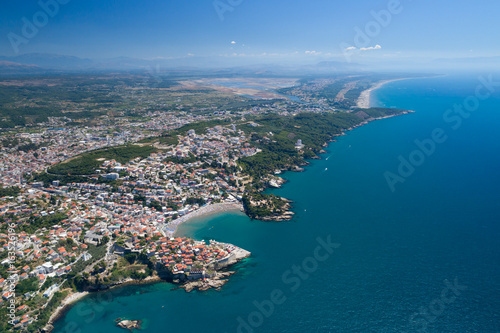 Fotografie Aerial view of the old city of Ulcin