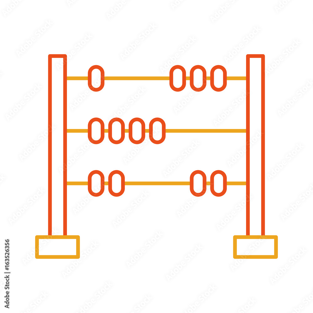math abacus isolated icon vector illustration design