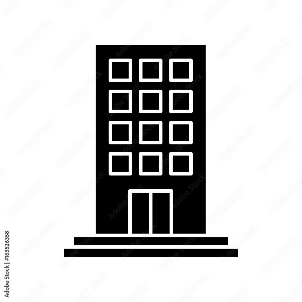 apartment building icon over white background vector illustration apartment building icon over white background vector illustration