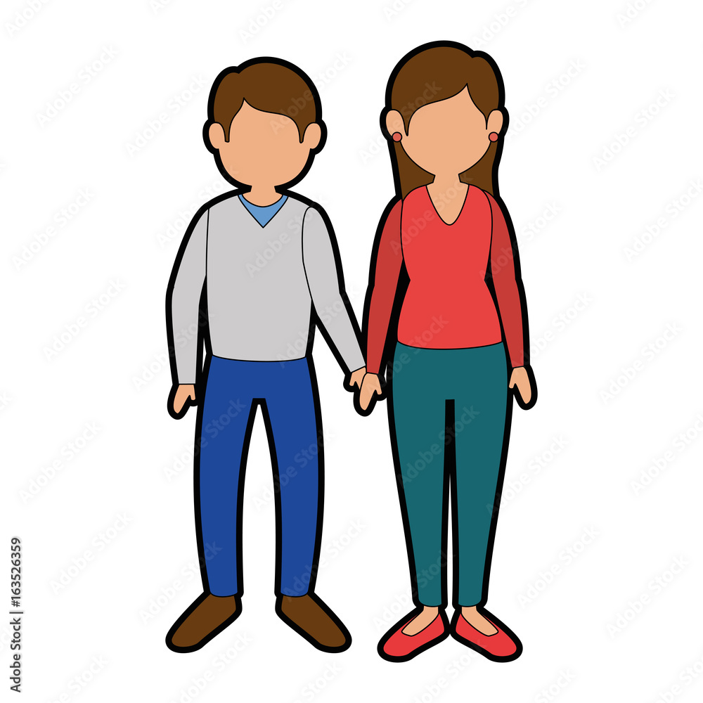 couple in love icon over white background colorful design vector illustration