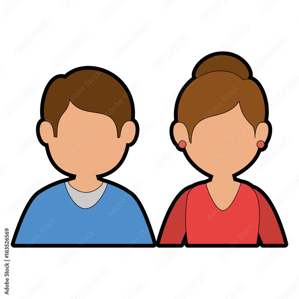 couple in love icon over white background colorful design vector illustration