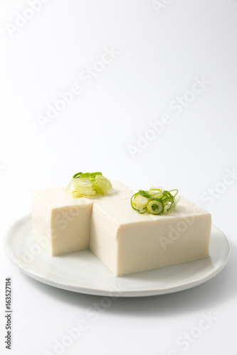 tofu isolated on white background