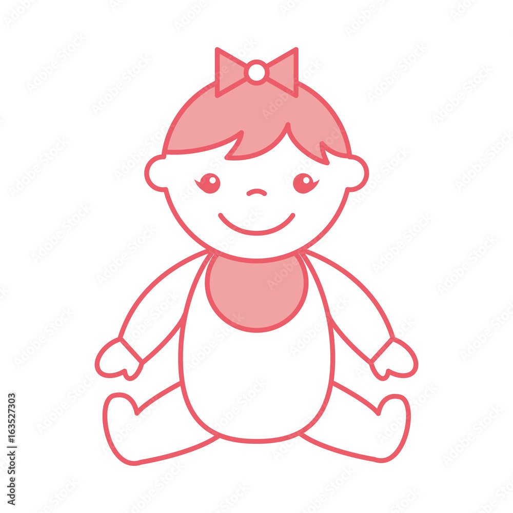 cute girl baby avatar character vector illustration design cute girl baby avatar character vector illustration design