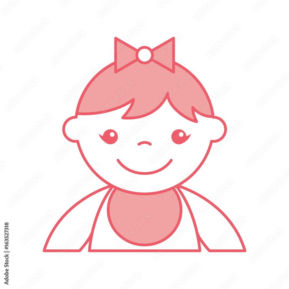 cute girl baby avatar character vector illustration design cute girl baby avatar character vector illustration design