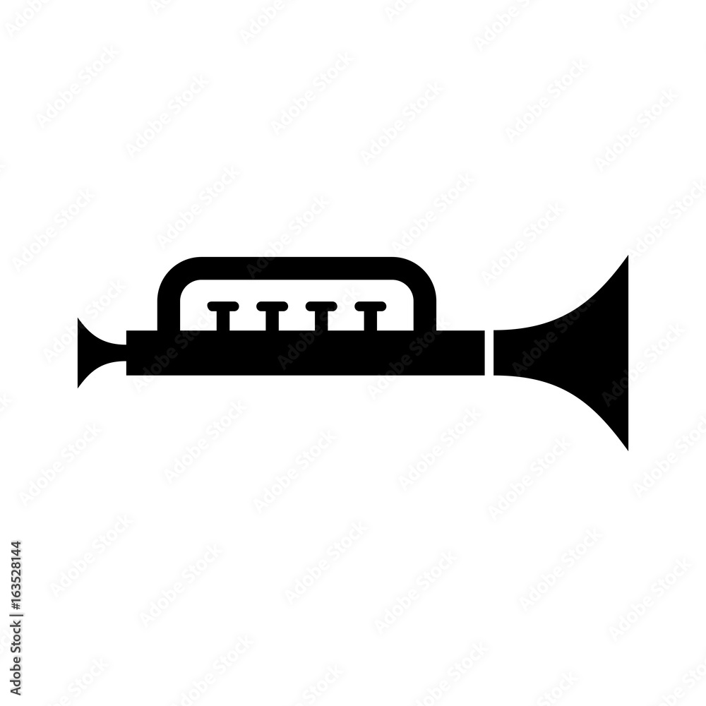 trumpet toy isolated icon vector illustration design trumpet toy isolated icon vector illustration design