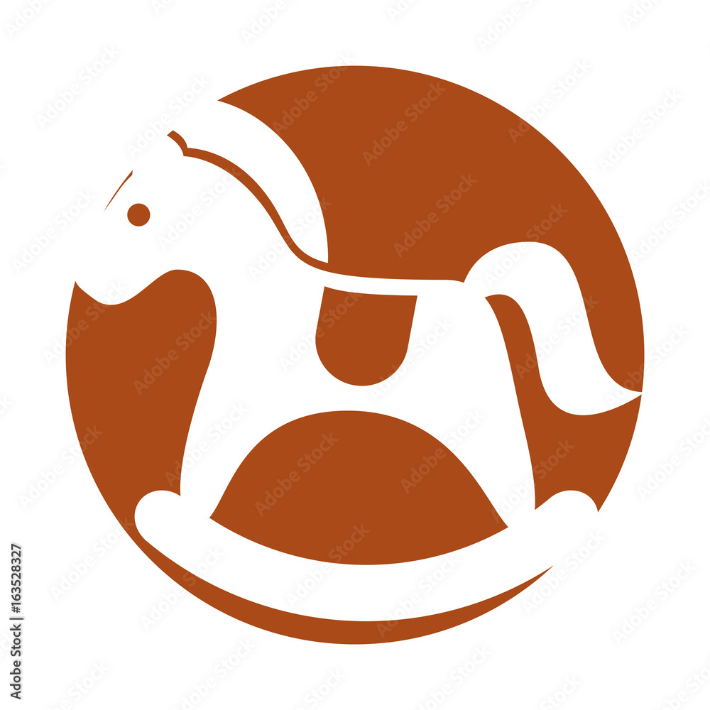Obraz premium cute carrousel horse isolated icon vector illustration design