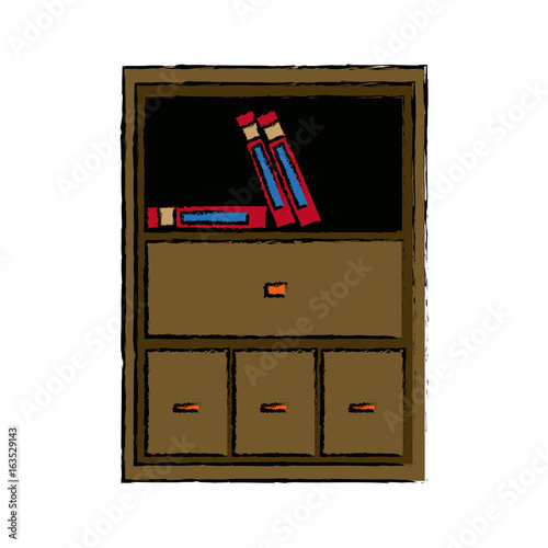 cabinet shelf furniture wooden office books