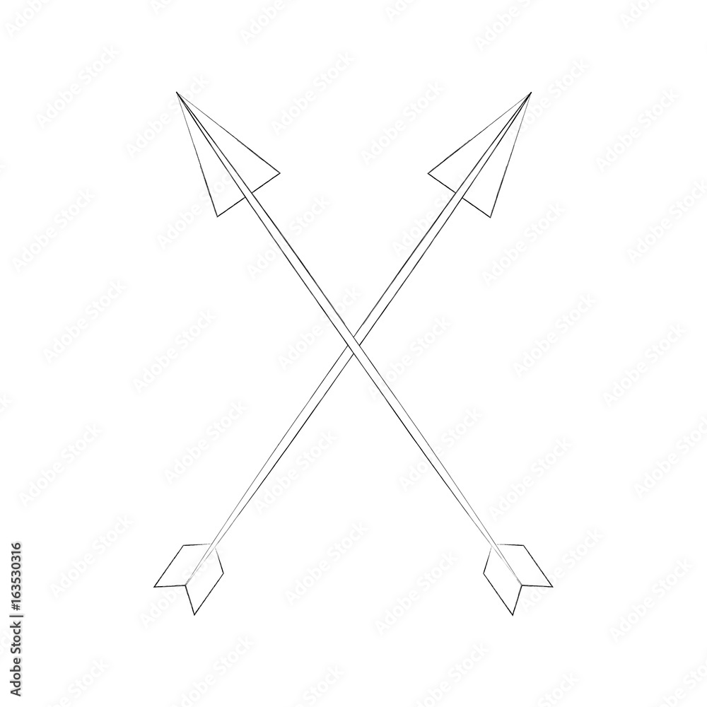 Decorative arrows boho style vector illustration design