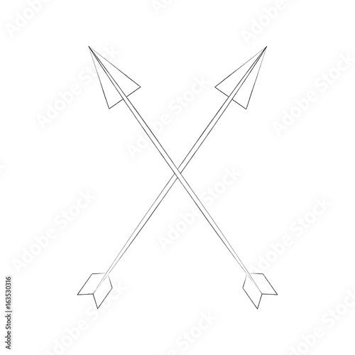 Decorative arrows boho style vector illustration design © Gstudio