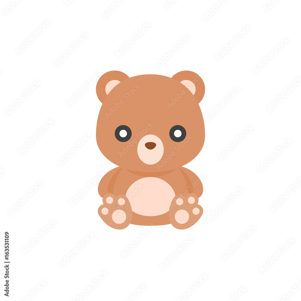 Cute Teddy bear icon, flat design Cute Teddy bear icon, flat design