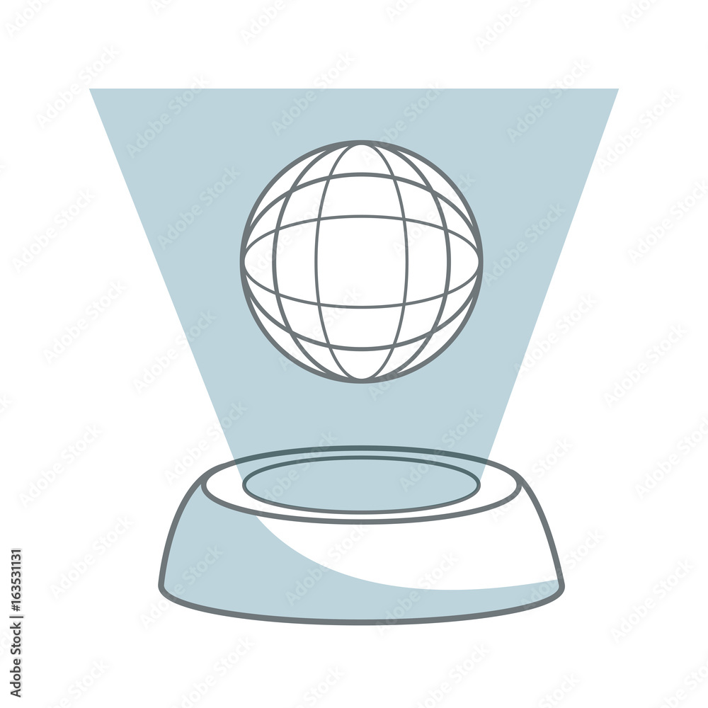 planet global network hologram stock planet global network hologram stock