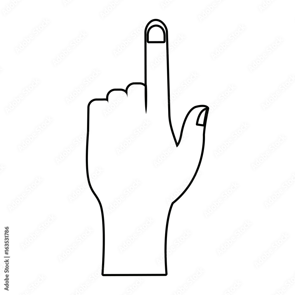 Obraz premium human hand pointing finger touch concept