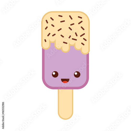 Delicious frozen palette kawaii character vector illustration design