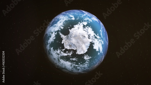 Fototapeta Naklejka Na Ścianę i Meble -  Realistic Earth around Antarctica