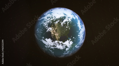 Realistic Earth around North America