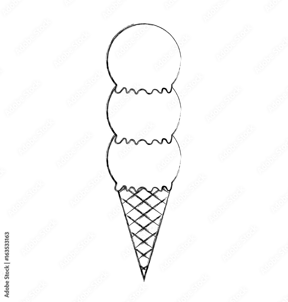 Delicious ice cream cone vector illustration design Delicious ice cream cone vector illustration design