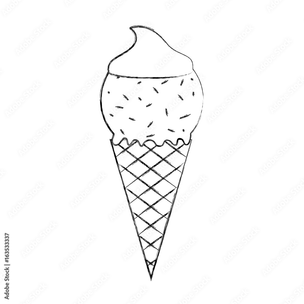 Delicious ice cream cone vector illustration design Delicious ice cream cone vector illustration design