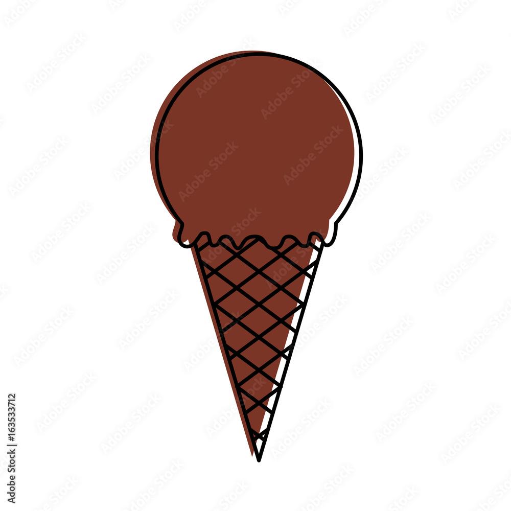 Delicious ice cream cone vector illustration design Delicious ice cream cone vector illustration design