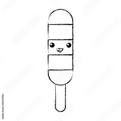 Delicious frozen palette kawaii character vector illustration design