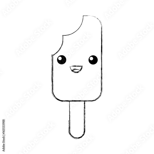 Delicious frozen palette kawaii character vector illustration design