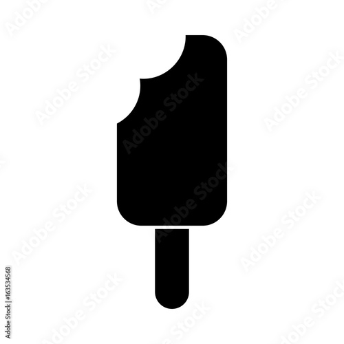 Delicious frozen palette with bite vector illustration design
