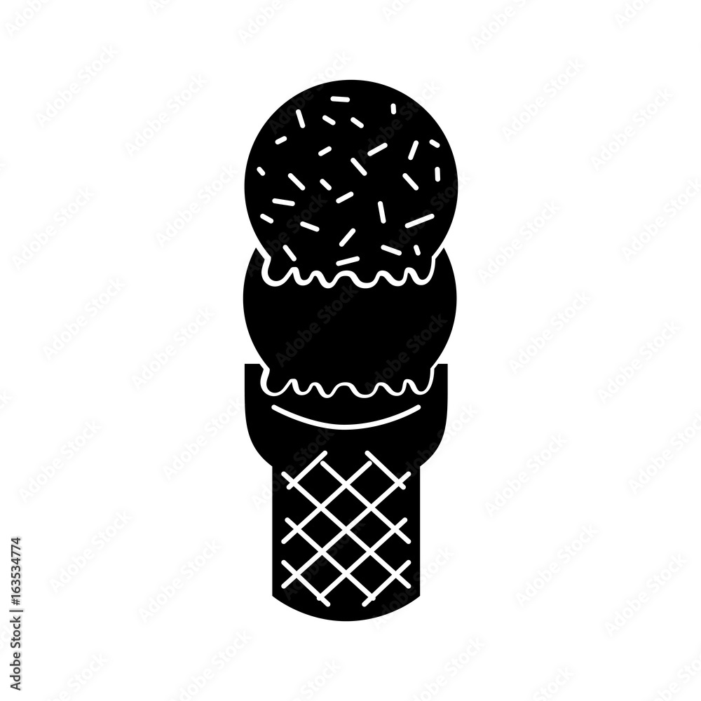 Delicious ice cream cone vector illustration design Delicious ice cream cone vector illustration design