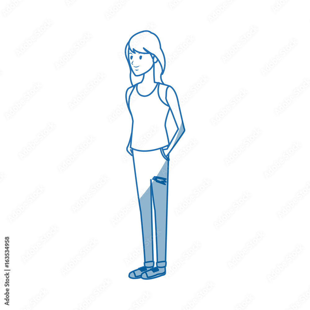 student girl teenager standing character person student girl teenager standing character person