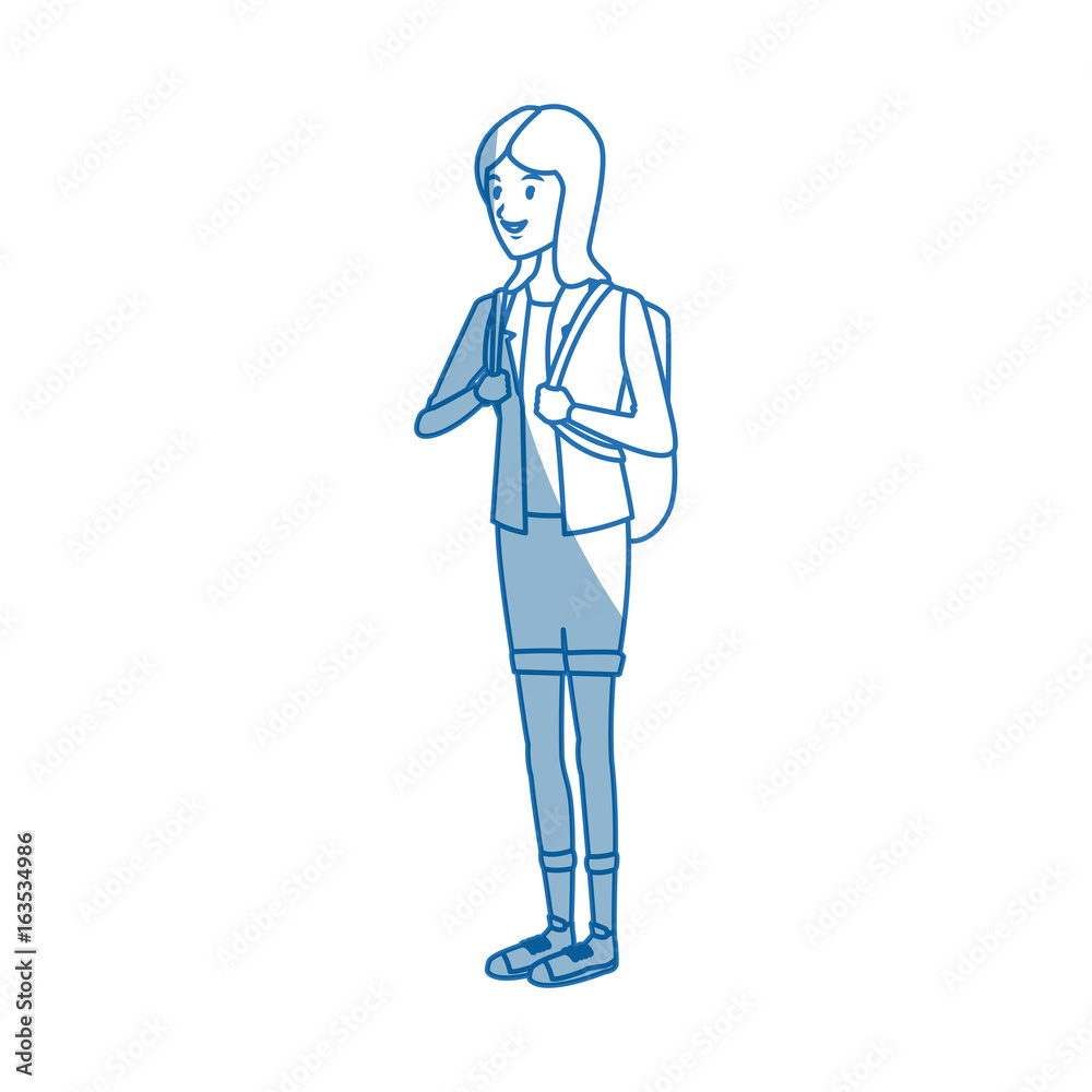 student girl teenager standing character person student girl teenager standing character person