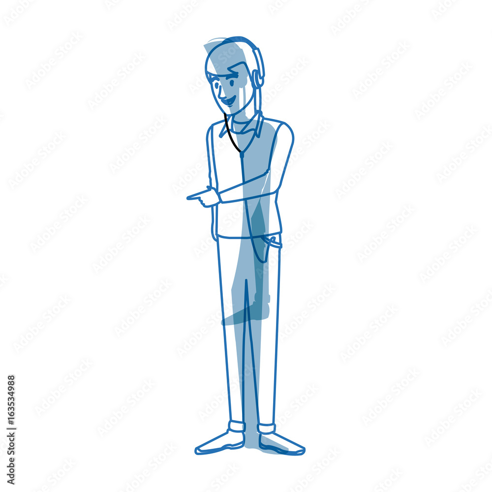young man student standing cartoon person image young man student standing cartoon person image