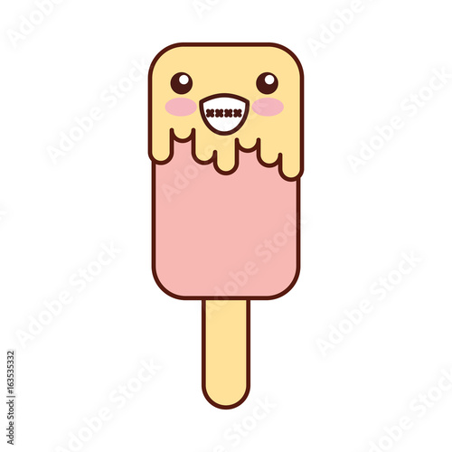 Delicious frozen palette kawaii character vector illustration design