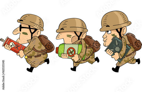 Man Soldiers Pesticides Ill...