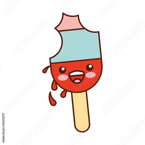 Delicious frozen palette kawaii character vector illustration design