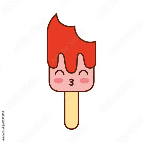 Delicious frozen palette kawaii character vector illustration design