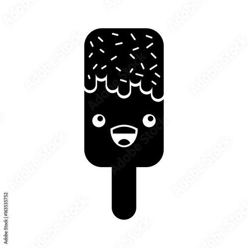 Delicious frozen palette kawaii character vector illustration design