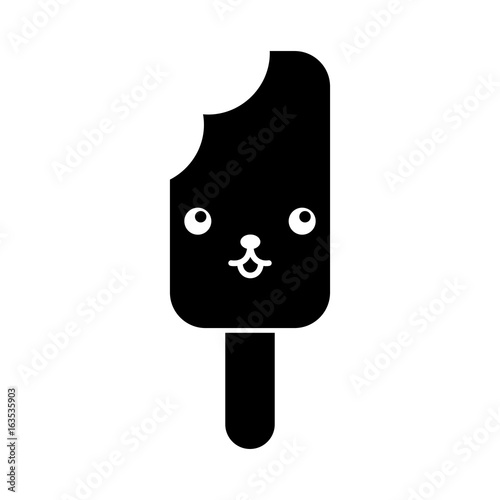 Delicious frozen palette kawaii character vector illustration design