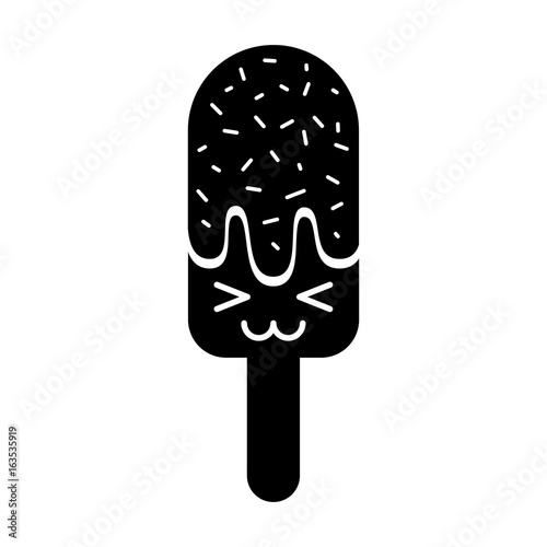 Delicious frozen palette kawaii character vector illustration design