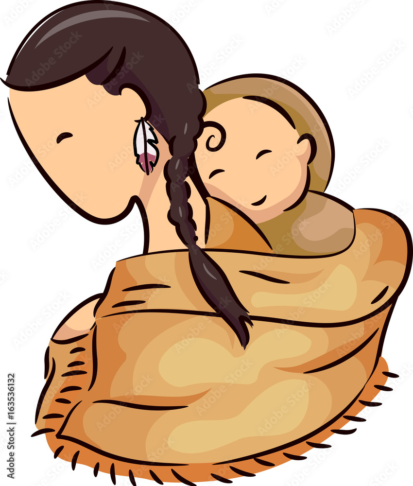 native american baby clipart