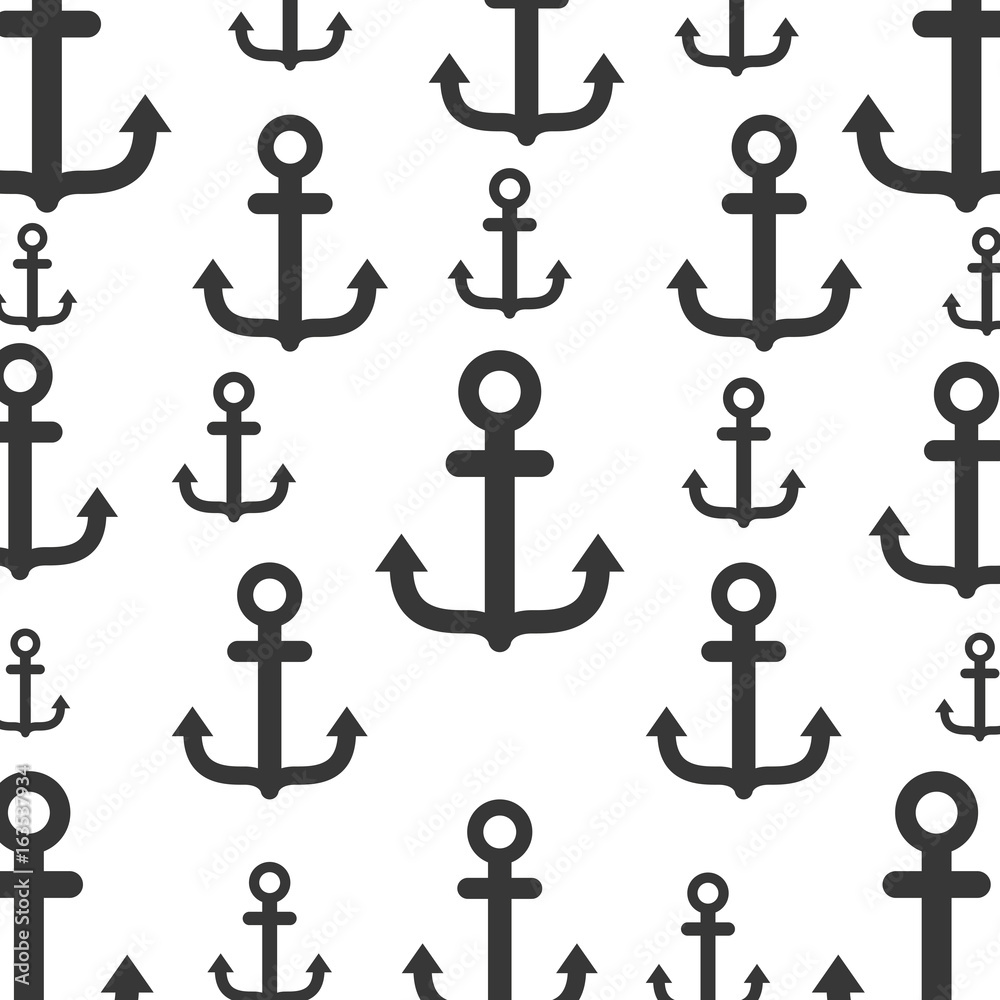 marine anchor pattern background vector illustration design