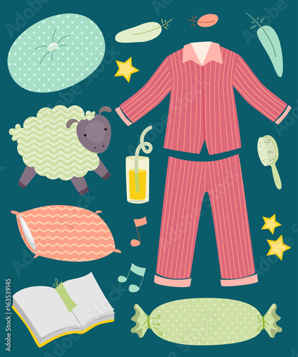 Pajama Party Elements Illustration