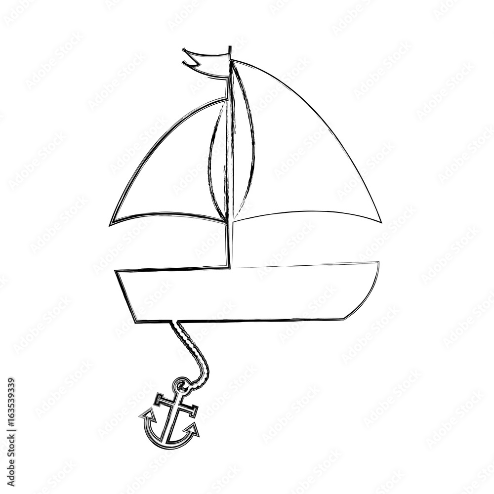 sailboat sea isolated icon vector illustration design sailboat sea isolated icon vector illustration design