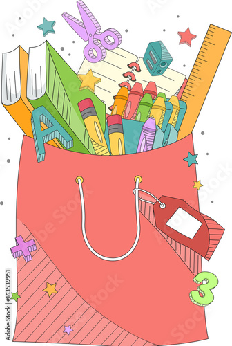 Shopping Bag School Supplie...