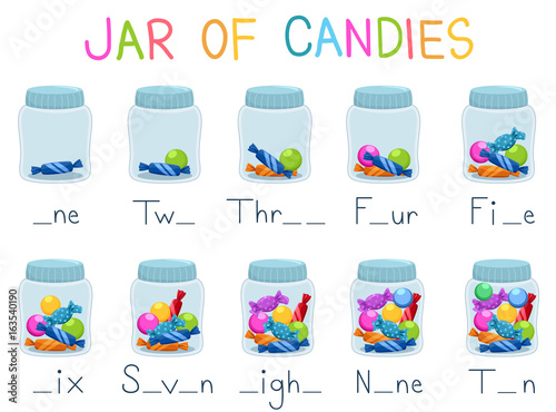 Teaching Materials Candy Jar Activity Illustration