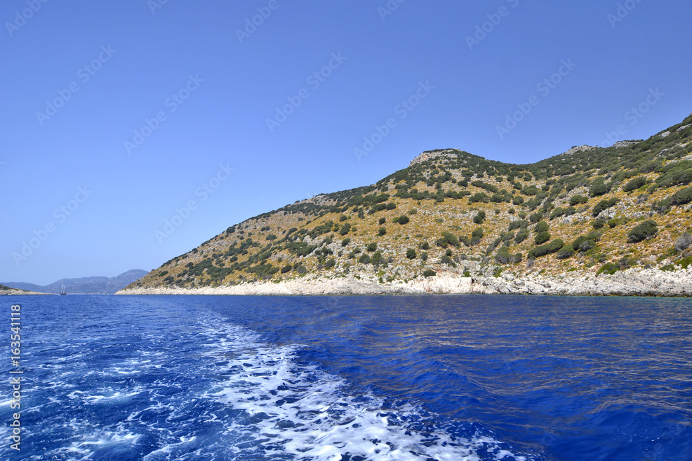 Shores of the islands in the Aegean Sea