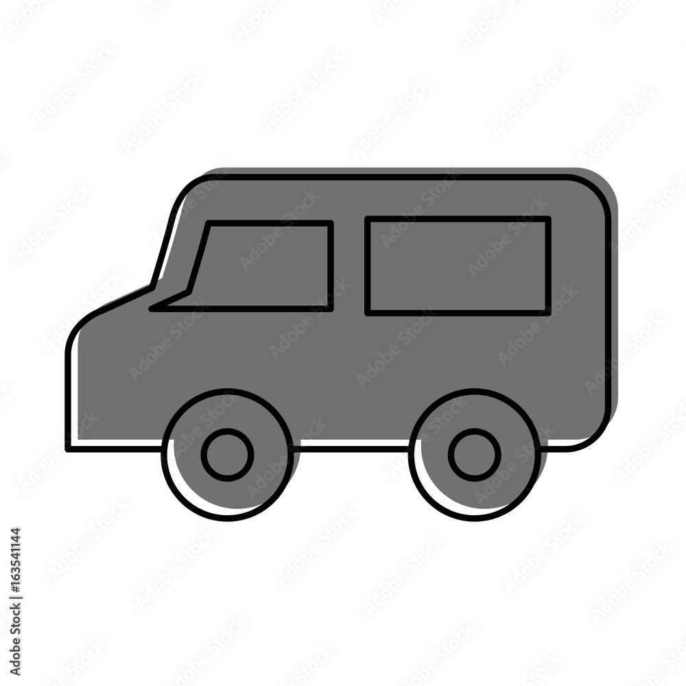 Car transport media information icon vector illustration design shadow