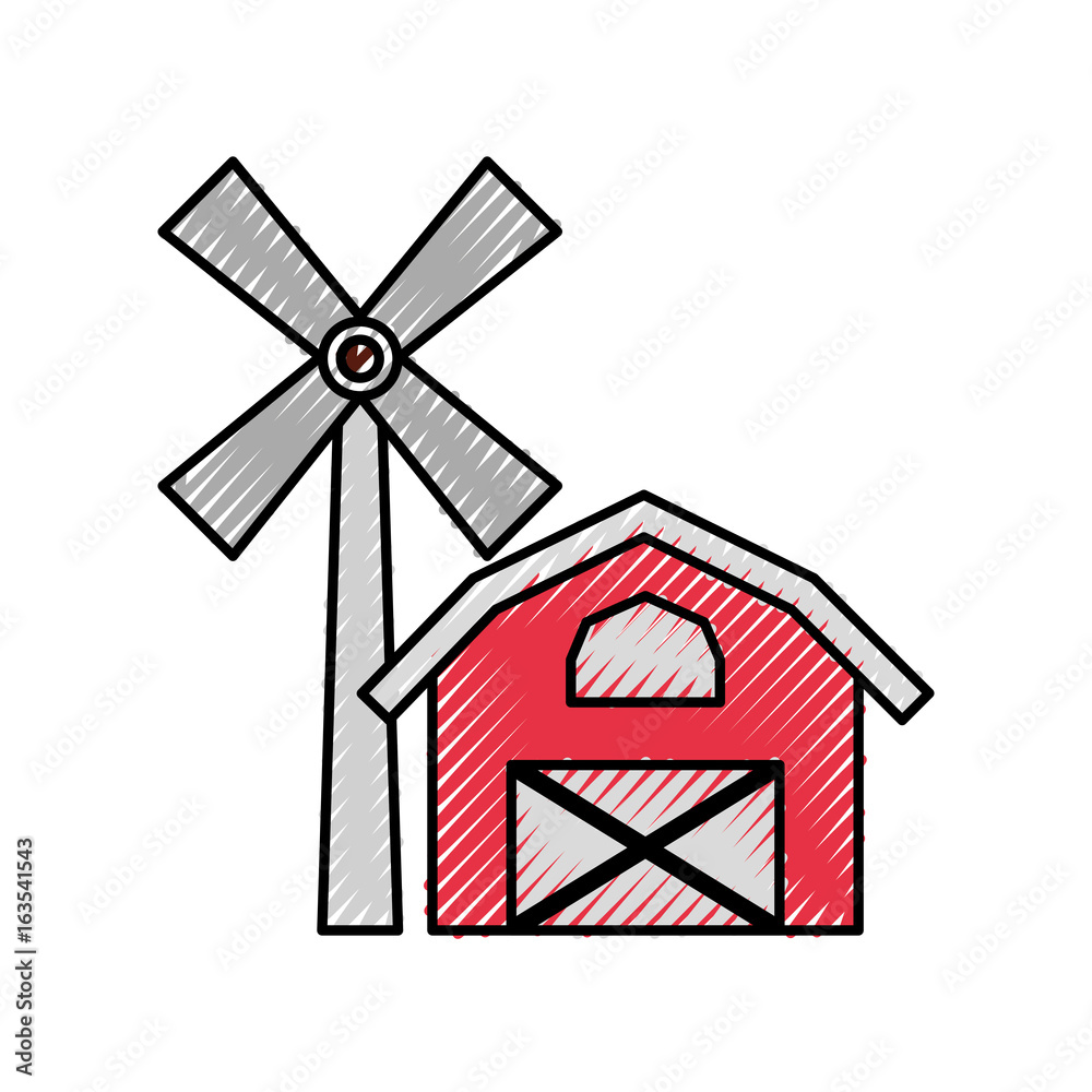 farm stable building icon vector illustration design