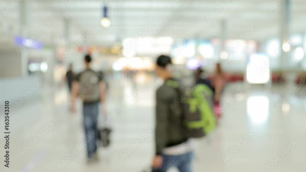 Blurry view of Hong Kong airport Blurry view of Hong Kong airport