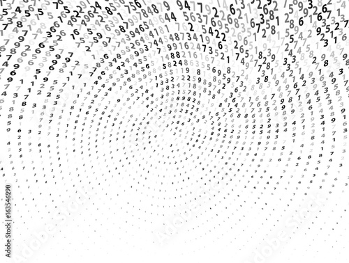 Vector Illustration of abstract big data numeric business background