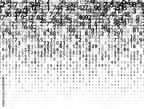 Vector Illustration of abstract big data numeric business background