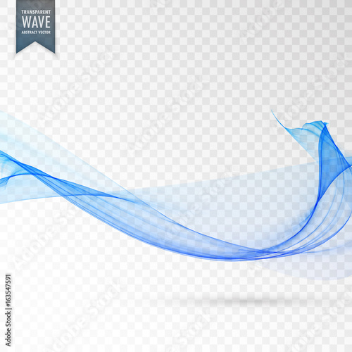 abstract blue transparent wave vector background